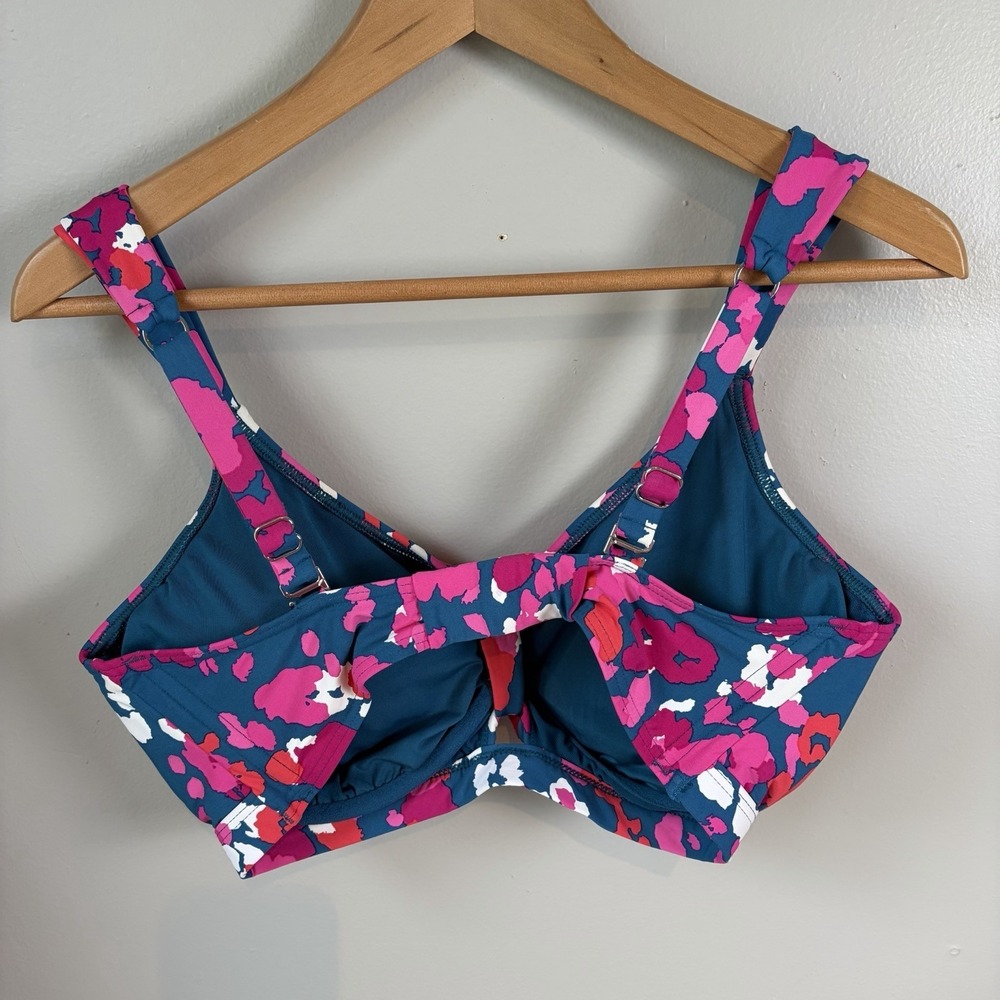 Birdsong Underwire Floral Swimsuit Top Blue/pink Lined Size 34 I Womens Summer - Picture 6 of 7